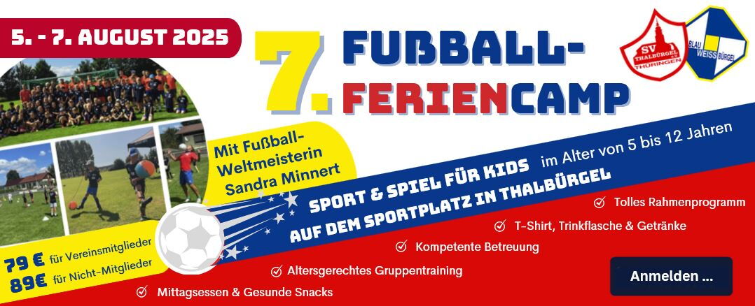 Banner 7. Fußballferiencamp