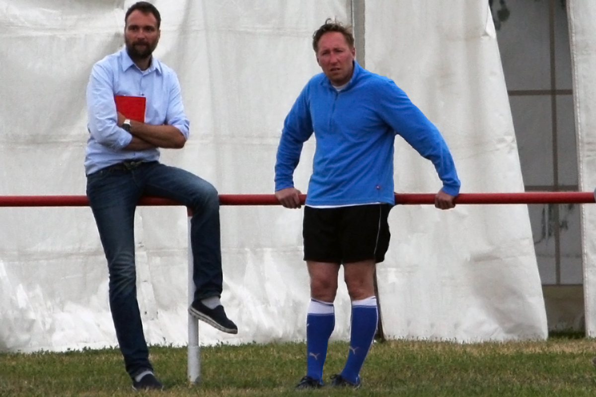 Neu-Trainer Peter Linke und Vereinsvorsitzender René Fischer